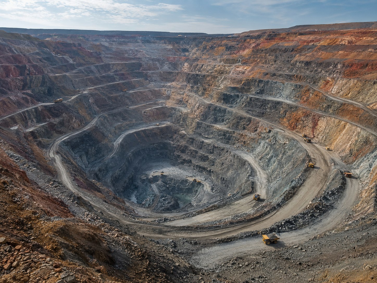 Open quarry and mining extraction environment